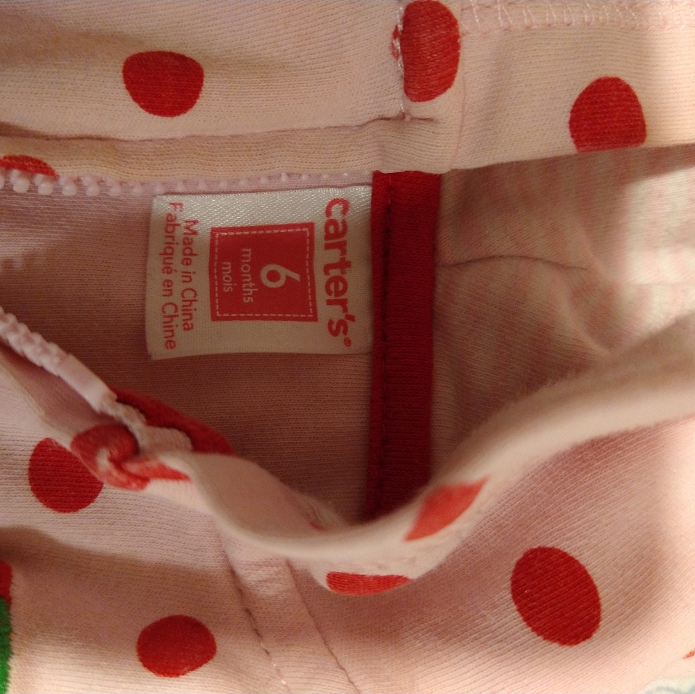 3/20$ 6m pink red polkadot hoodie